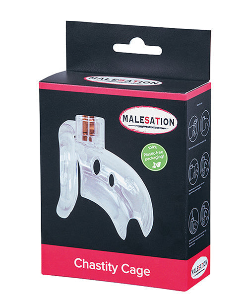 Chastity Cage ABS Plastic Brass Locking Device Secure