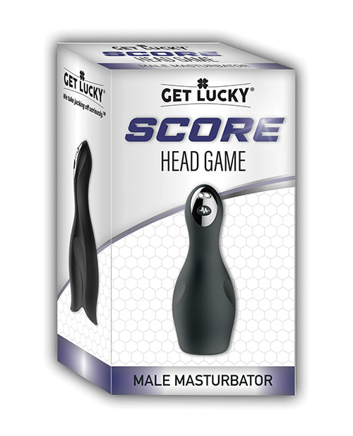 Head Game Masturbator Black Silicone Sleeve Vibration Patterns