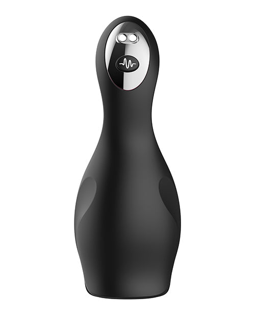 Head Game Masturbator Black Silicone Sleeve Vibration Patterns