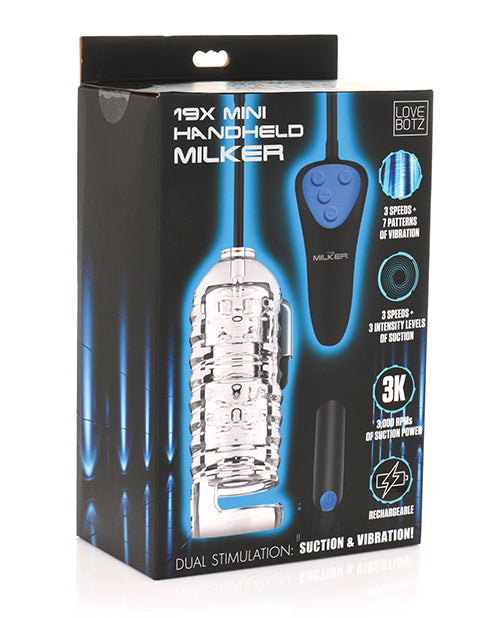 Milker Mini Handheld Milker Black High Performance Suction Vibration