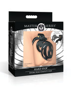 Chastity Cage 2 Ring Black Hard Stop Beginner Friendly