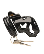 Chastity Cage 2 Ring Black Hard Stop Beginner Friendly