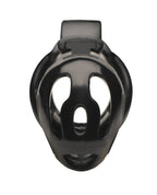 Chastity Cage 2 Ring Black Hard Stop Beginner Friendly