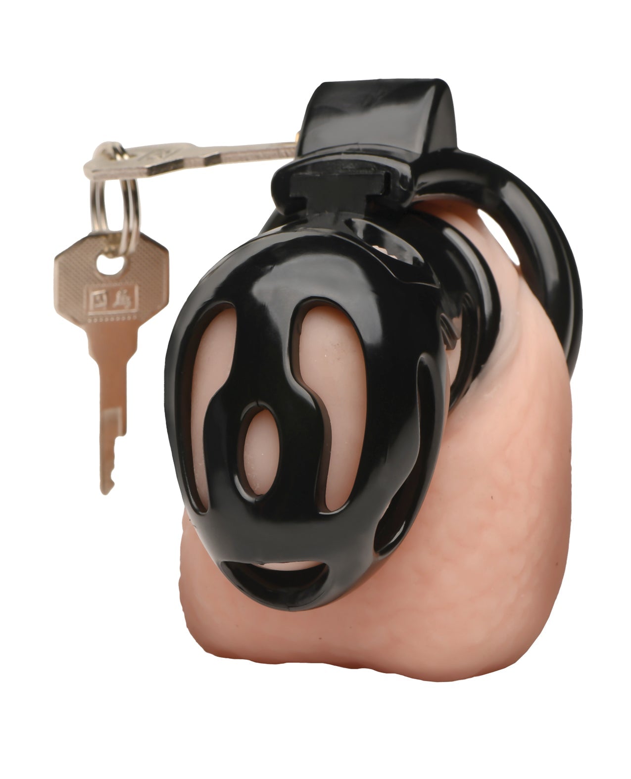Chastity Cage 2 Ring Black Hard Stop Beginner Friendly