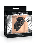 Lock Down Chastity Cage Black With Cum Thru Tip Dual Locking