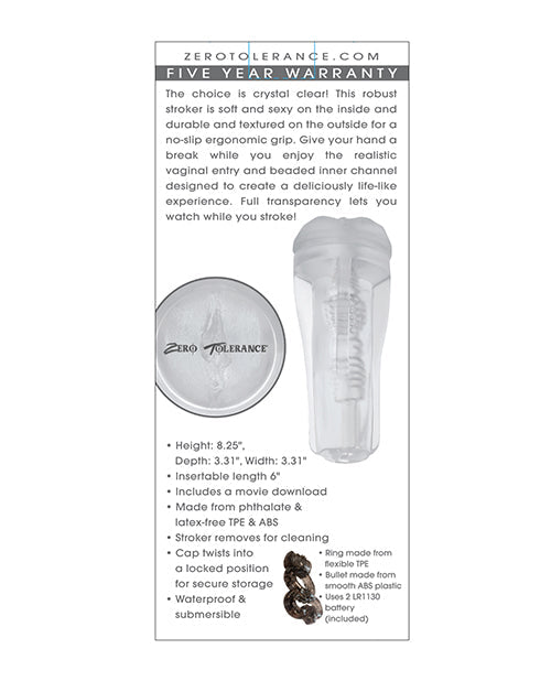 Masturbator Sleeve Clear Choice Crystal Clear No Slip Grip