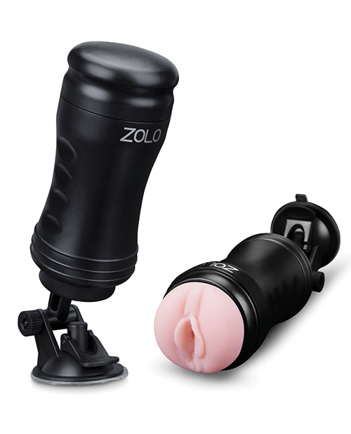 Solo Flesh Hands Free Masturbator Sleeve With Suction Mount Case