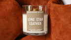 Leather Container Candle With Leather Fragrance And Wood Notes
