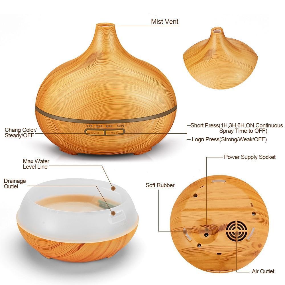 Essential Oil Diffuser Humidifier Large Capacity Auto Shutoff