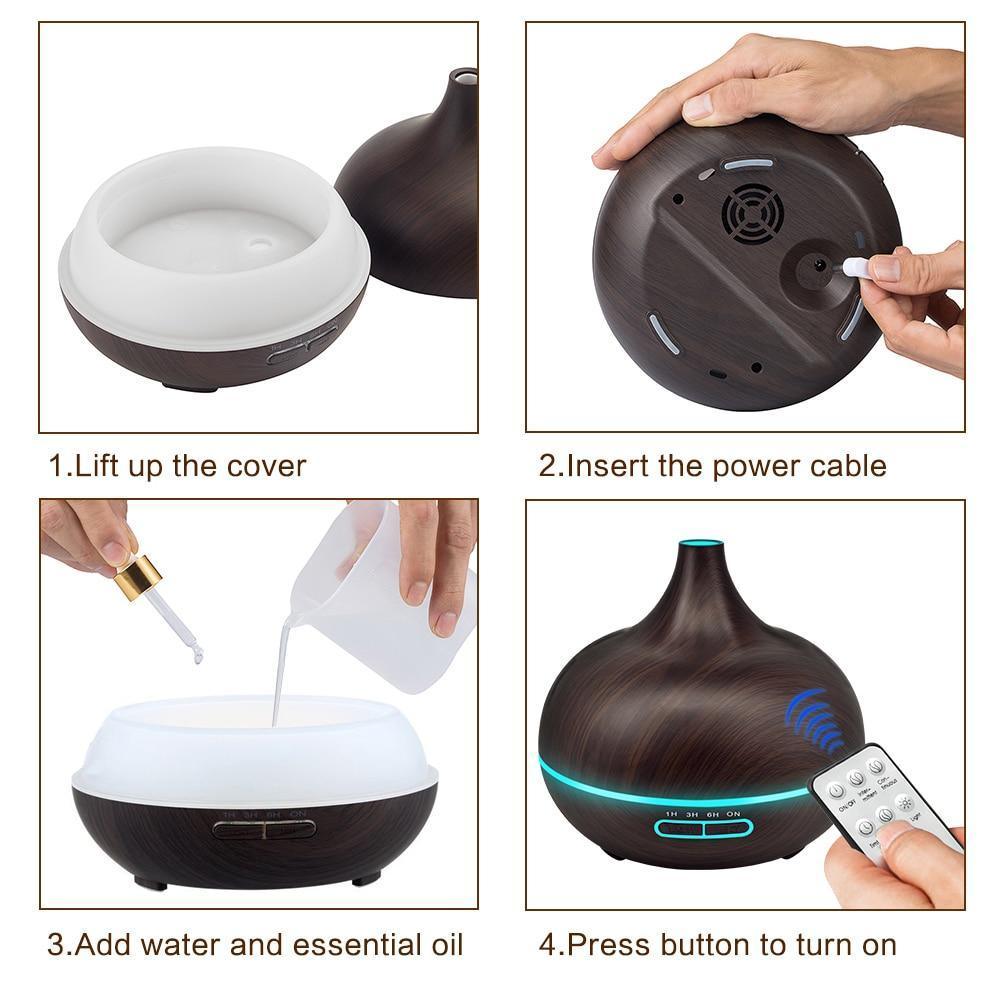 Essential Oil Diffuser Humidifier Large Capacity Auto Shutoff