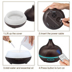 Essential Oil Diffuser Humidifier Large Capacity Auto Shutoff