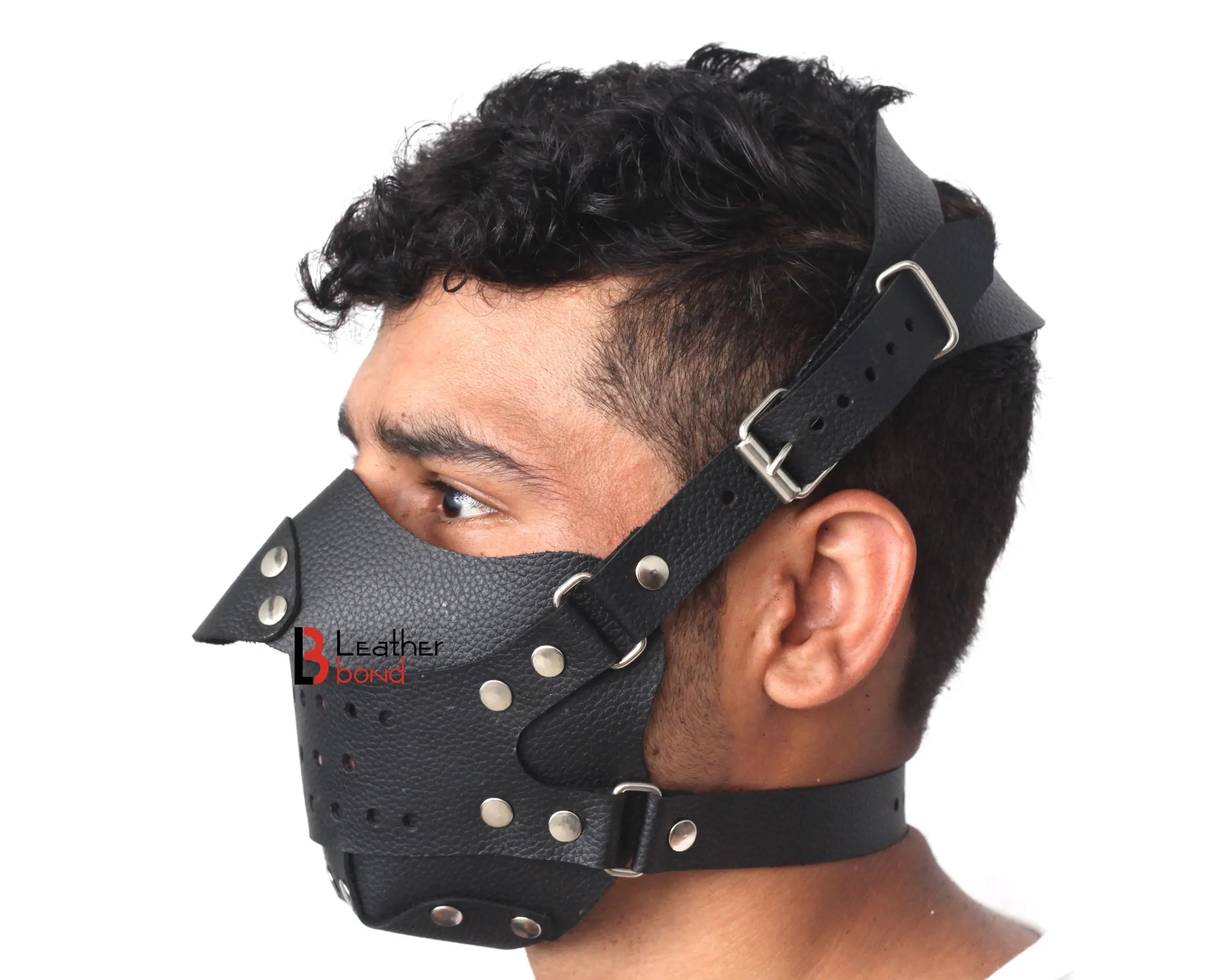 Genuine Cowhide Leather Steampunk Halloween Mask Hood Costume Reenactment Gear Mask Handmade