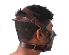 Genuine Cowhide Leather Steampunk Halloween Mask Hood Costume Reenactment Gear Mask Handmade