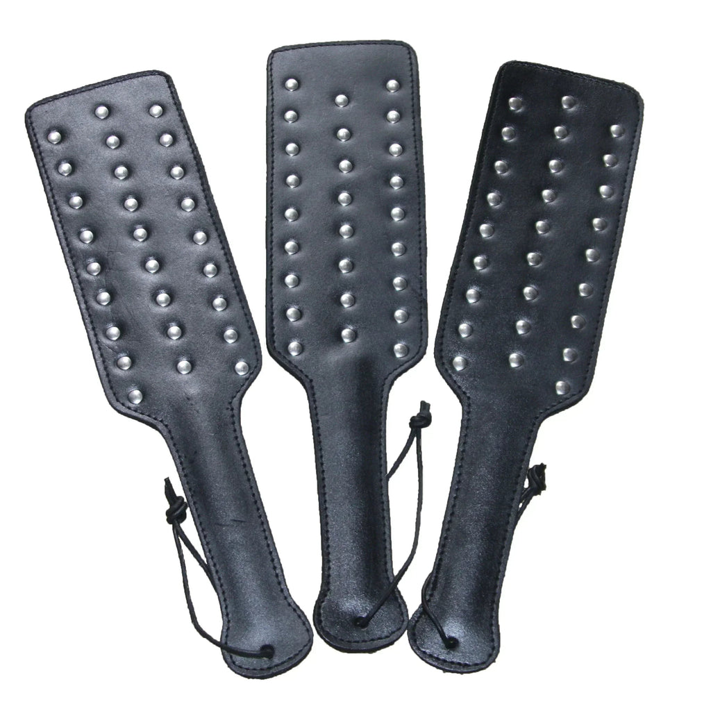 Bad Boy Bondage Set Leather Restraint Kit With Cuffs And Paddles