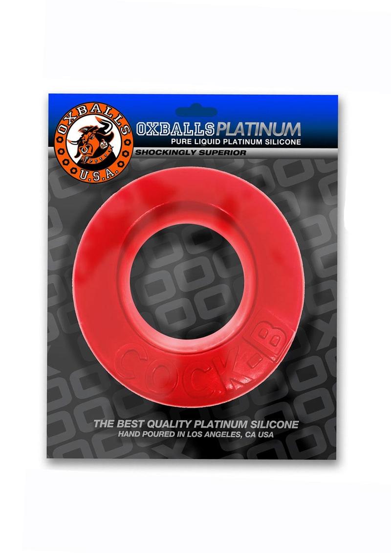 Oxballs CockB Bulge Silicone Cock Ring Red Liquid Platinum Endurance