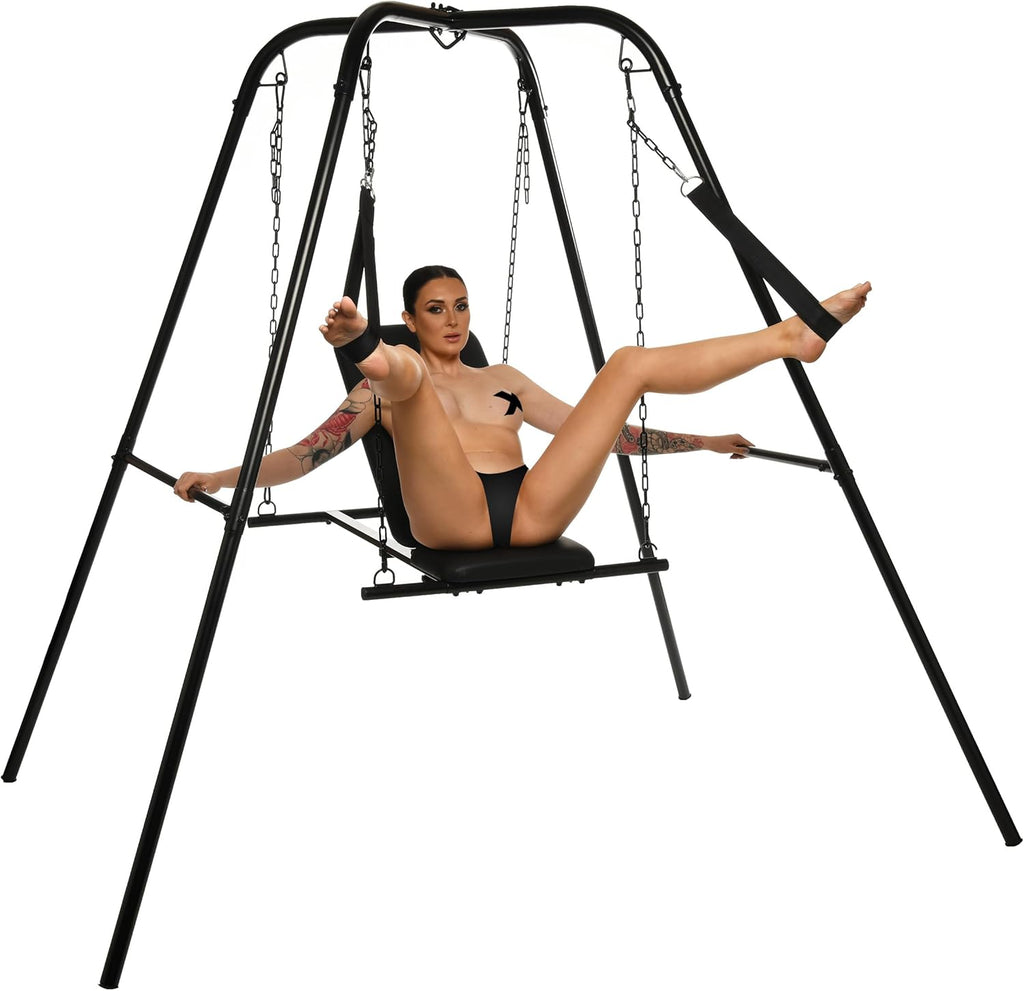 DungeonLuxe Full Body Sex Swing with Frame Adjustable 330 Lbs