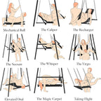 DungeonLuxe Full Body Sex Swing with Frame Adjustable 330 Lbs