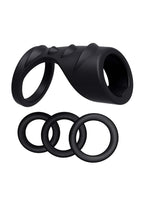 Penis Sleeve And Cock Rings RockHard Kit 4in1 Silicone
