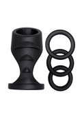 Penis Sleeve And Cock Rings RockHard Kit 4in1 Silicone