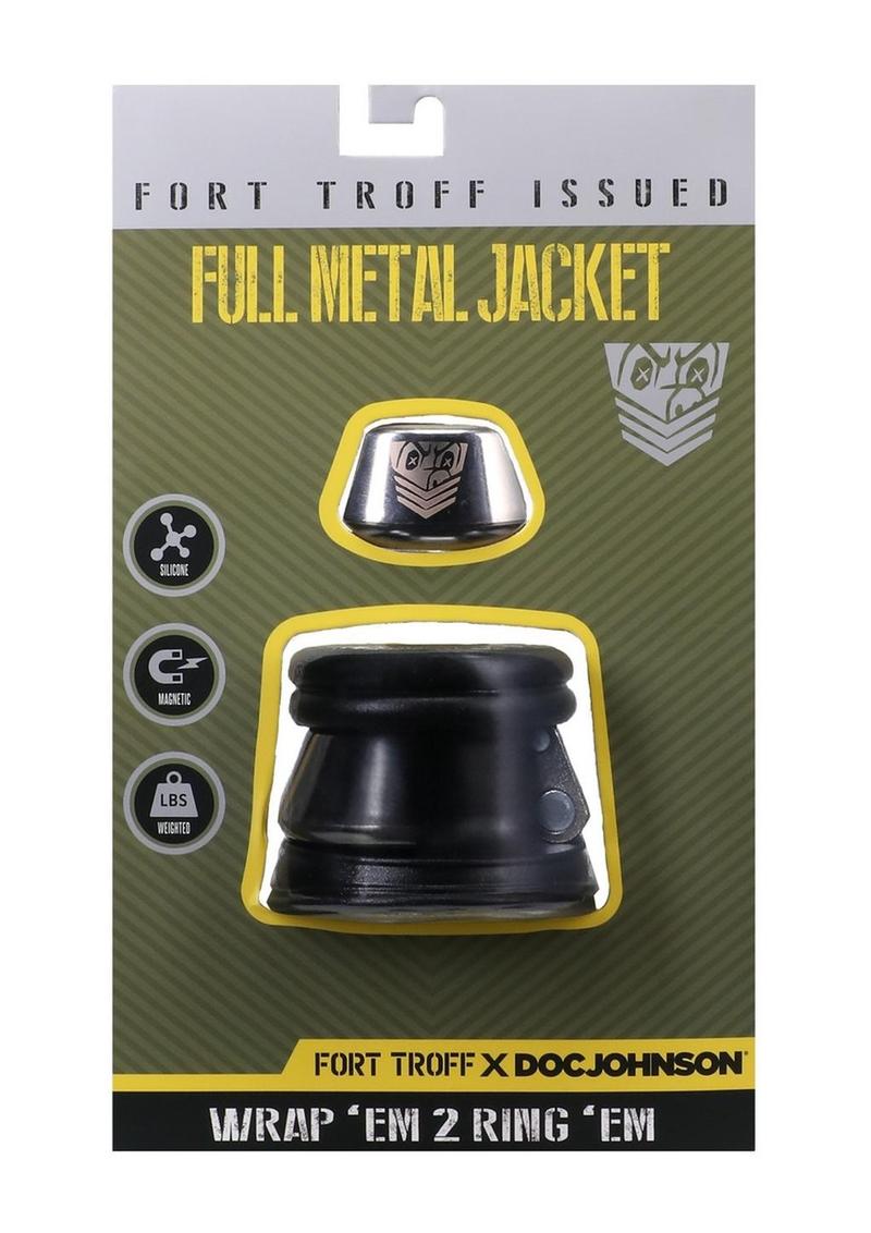 Fort Troff Full Metal Jacket Weighted Silicone Cock Ring 2 Piece Set
