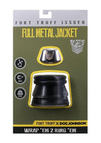 Fort Troff Full Metal Jacket Weighted Silicone Cock Ring 2 Piece Set