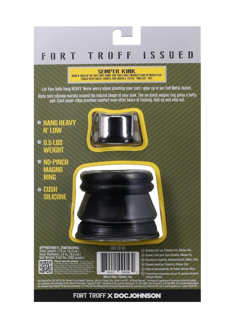 Fort Troff Full Metal Jacket Weighted Silicone Cock Ring 2 Piece Set