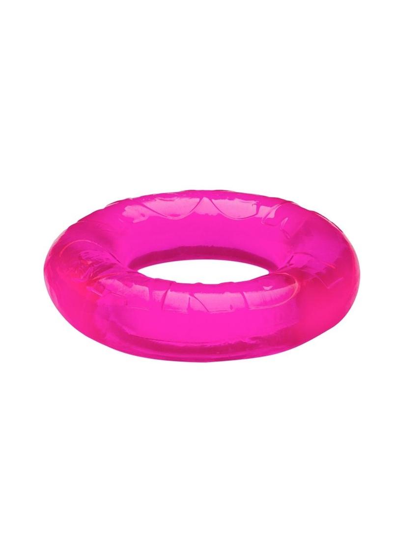 2 Pack Rock Candy Gummy Cock Ring One Size Fits Most Extra Snug Vibrant Red