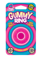 2 Pack Rock Candy Gummy Cock Ring One Size Fits Most Extra Snug Vibrant Red