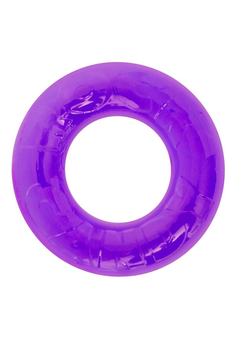 2 Pack Rock Candy Gummy Cock Ring One Size Fits Most Extra Snug Vibrant Red