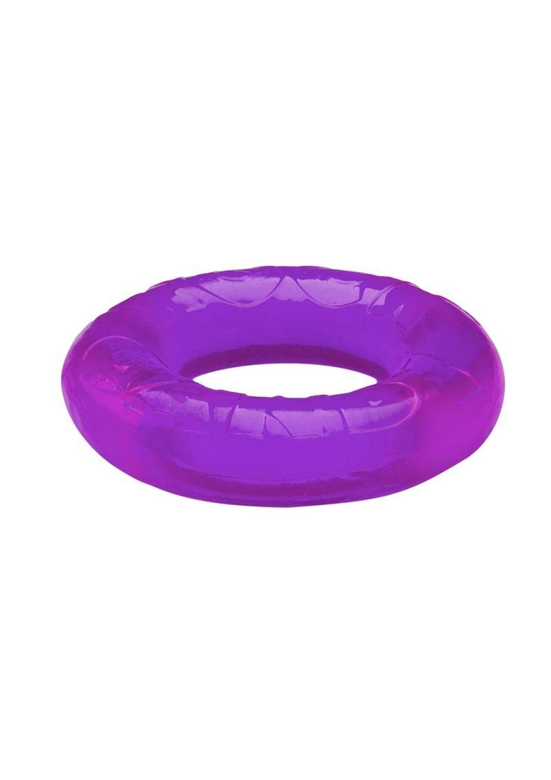 2 Pack Rock Candy Gummy Cock Ring One Size Fits Most Extra Snug Vibrant Red