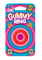 2 Pack Rock Candy Gummy Cock Ring One Size Fits Most Extra Snug Vibrant Red
