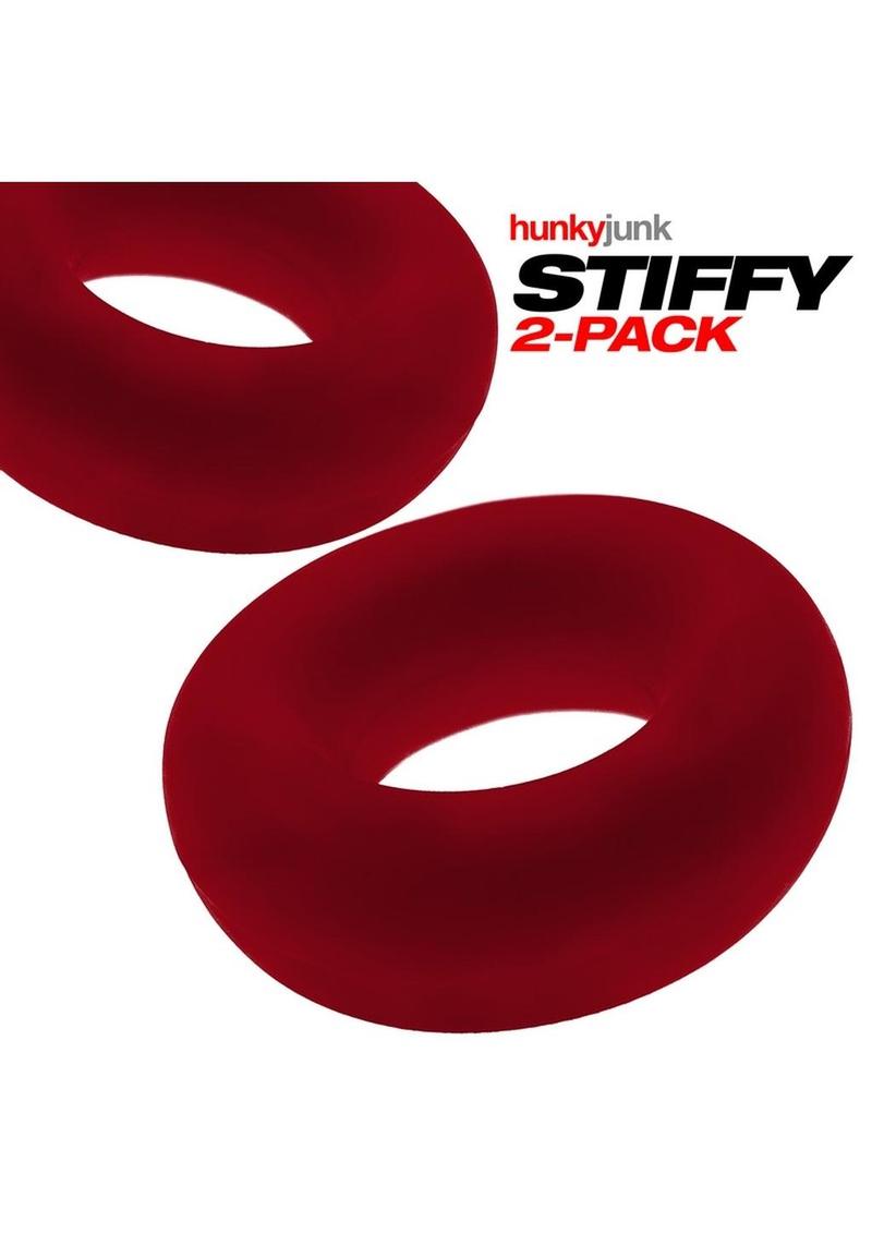 Stiffy Bulge Silicone Cock Rings 2-Pack Body Safe Cherry Ice