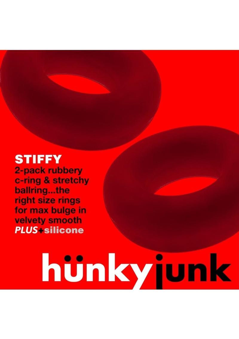 Stiffy Bulge Silicone Cock Rings 2-Pack Body Safe Cherry Ice