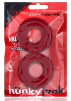 Stiffy Bulge Silicone Cock Rings 2-Pack Body Safe Cherry Ice