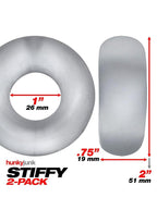 Stiffy Bulge Silicone Cock Rings 2-Pack Body Safe Cherry Ice