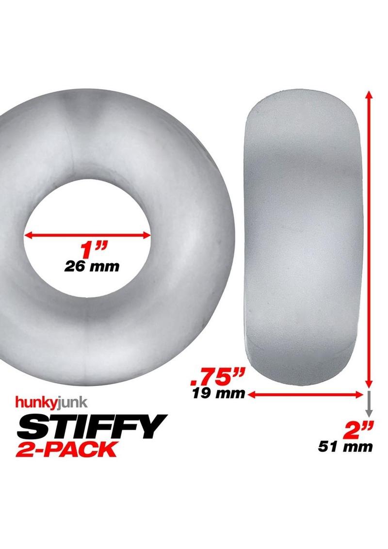 Stiffy Bulge Silicone Cock Rings 2-Pack Body Safe Cherry Ice