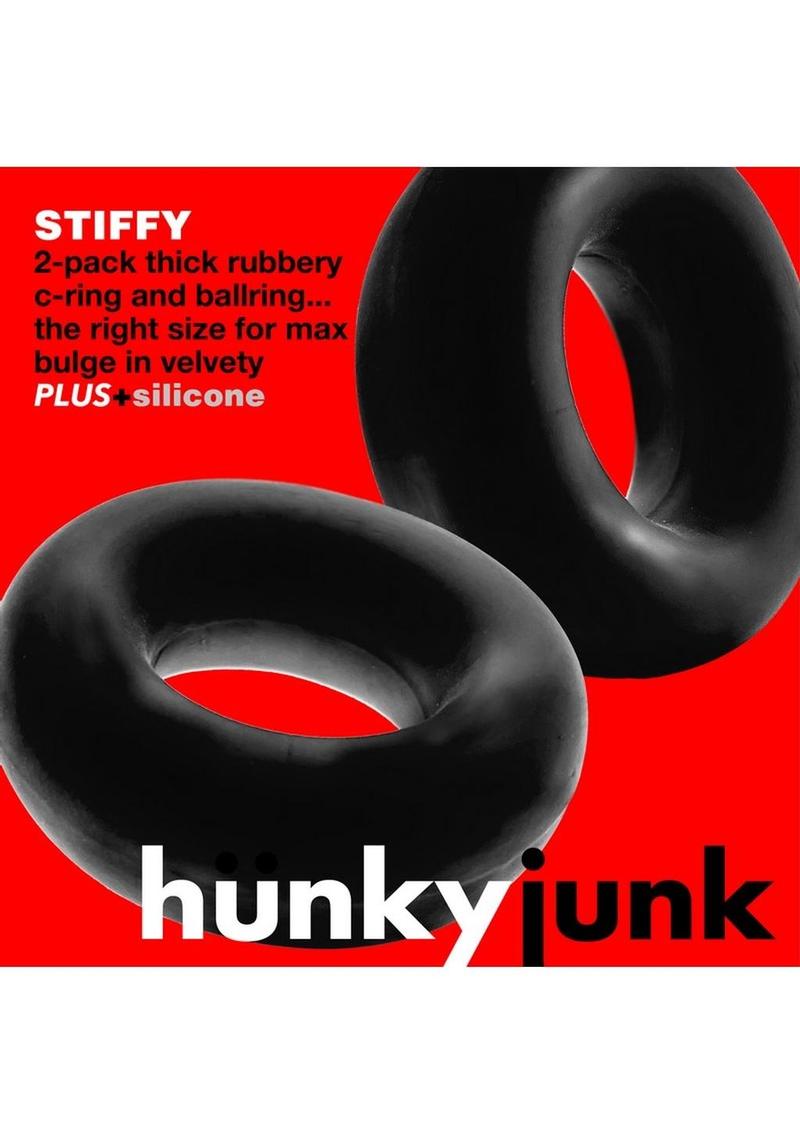 Stiffy Bulge Silicone Cock Rings 2-Pack Body Safe Cherry Ice