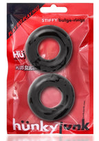 Stiffy Bulge Silicone Cock Rings 2-Pack Body Safe Cherry Ice