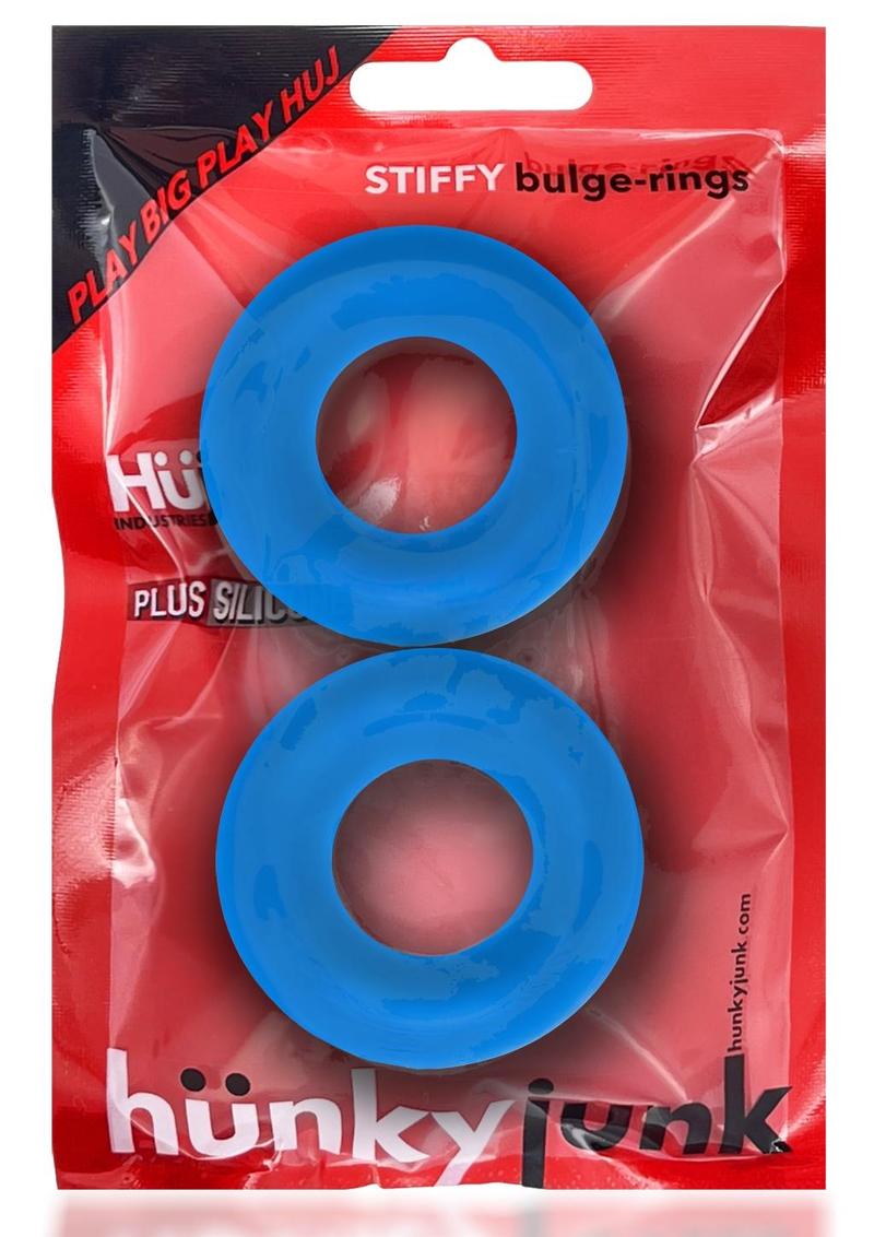 Stiffy Bulge Silicone Cock Rings 2-Pack Body Safe Cherry Ice
