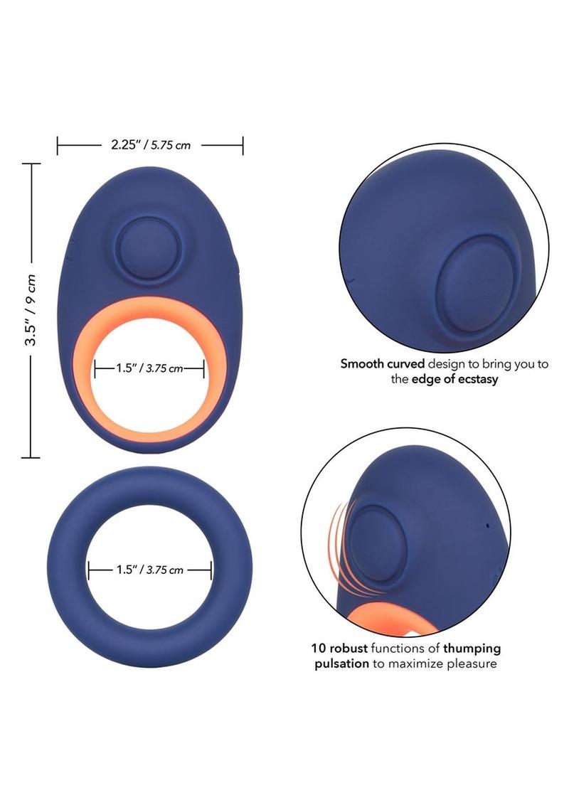 Silicone Vibrating Cock Ring USB Rechargeable 10 Functions