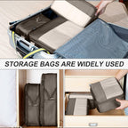 Compression Packing Cubes 6 Pack Travel Organizer Charcoal Gray