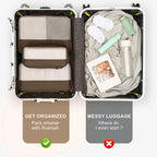 Compression Packing Cubes 6 Pack Travel Organizer Charcoal Gray