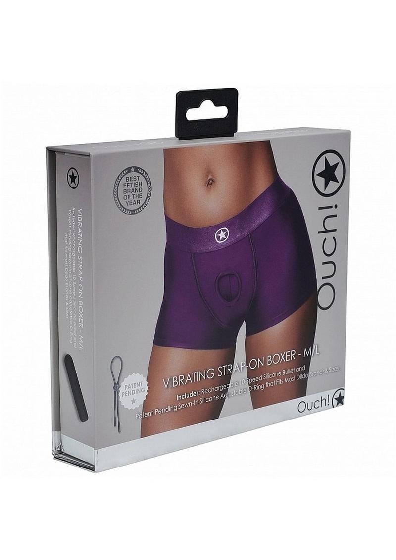 Vibrating Strap-On Boxer Harness With Bullet 10-Speed Rechargeable