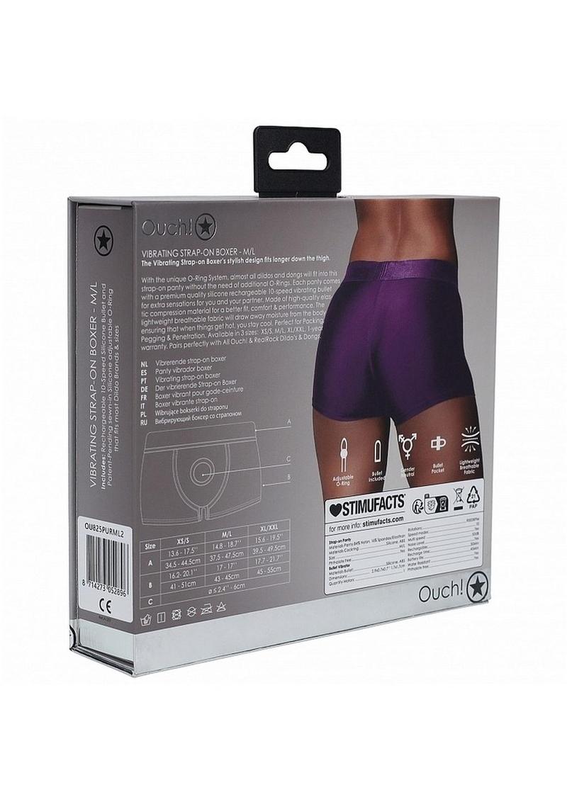 Vibrating Strap-On Boxer Harness With Bullet 10-Speed Rechargeable