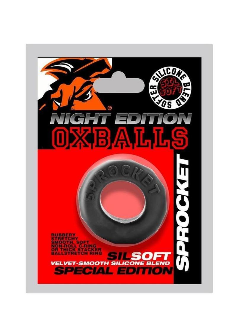 Cock Ring Sprocket Night Edition Velvet Silicone Ring