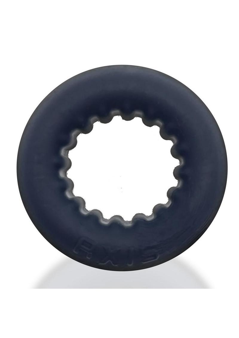Oxballs Axis Gripper Lock Ribs Cock Ring Black Ice