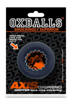 Oxballs Axis Gripper Lock Ribs Cock Ring Black Ice