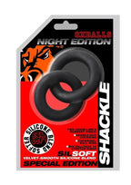 Oxballs Shackle Night Edition Silicone Cock And Ball Rings
