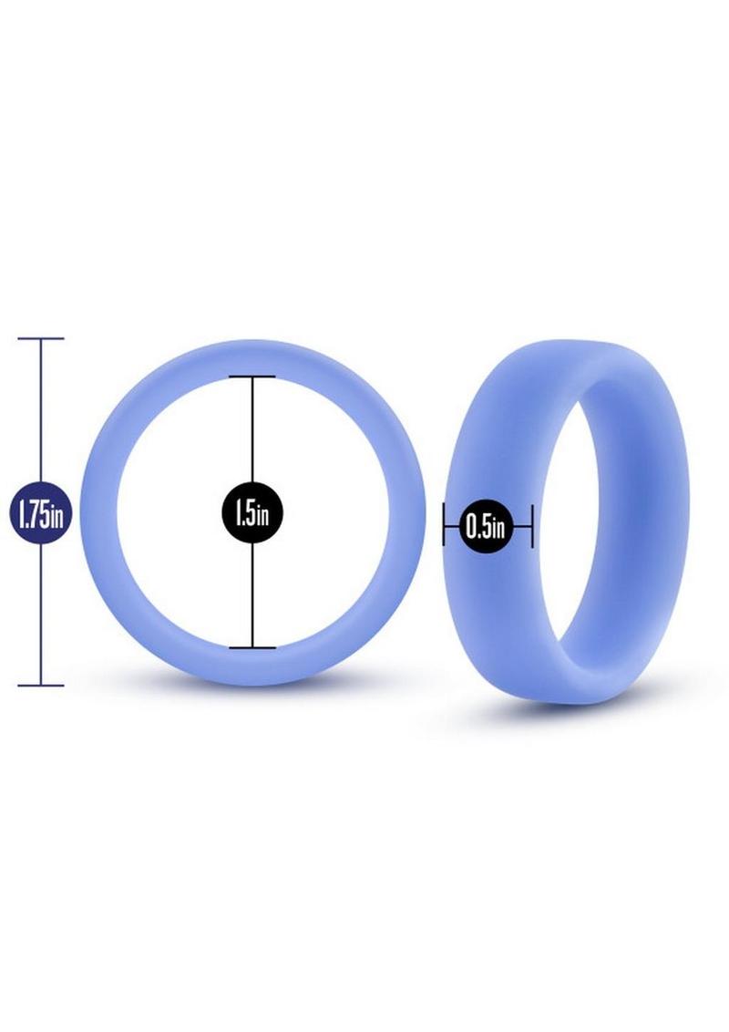 Performance Silicone Glo Cock Ring Flat Profile Phthalate Free Body Safe