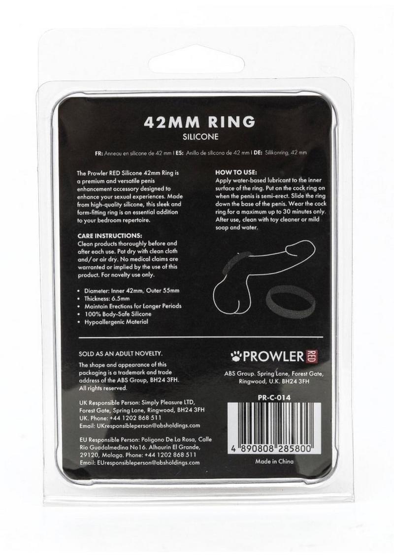 Prowler 42mm Silicone Cock Ring Soft Durable Material